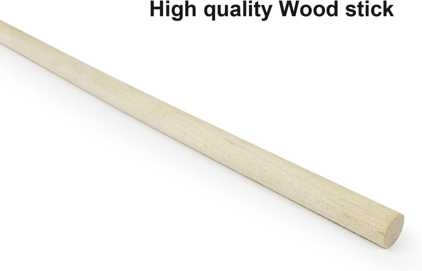 Natural Feather Mouse Cat Teaser Wand | 31.5" Total Length | Wooden Handle & Woven Toy with Elastic Cord